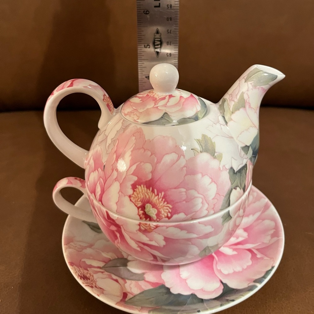 Gracie Teaware Empire Peony Fine Porcelain Tea for One